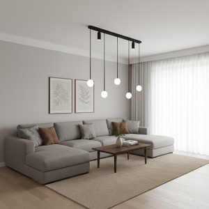 Lustra LED 56W Neagra 3 Functii cu Telecomanda LZ4043