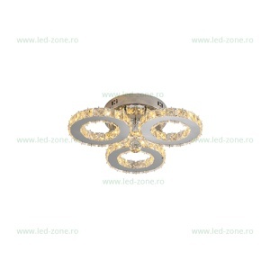 Lustra LED 60W Dimabila 3 Functii cu Telecomanda Cristal LZ8080-3