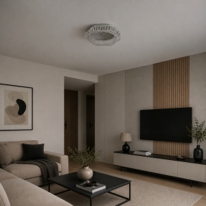 Lustra LED 60W Dimabila 3 Functii cu Telecomanda Cristal LZ9123