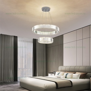 Lustra LED 64W 3 Functii cu Telecomanda Cristal LZ7106-550