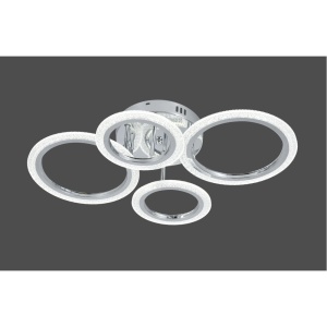Lustra LED 72W Argintie 3 Functii Dimabila cu Telecomanda LZ9180/2+2