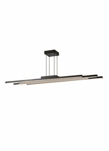 Lustra LED 74W 3 Functii Neagra cu Telecomanda LZ4038