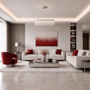 Lustra LED 80W Argintie LZ626-1000x300