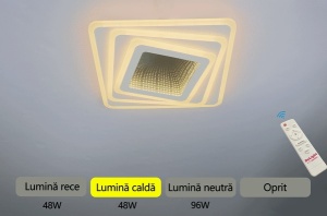 Lustra LED 96W 3D 3 Functii cu Telecomanda LZ75L352 - Img 2