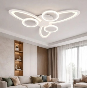 Lustra LED 96W Alba 3 Functii Dimabila cu Telecomanda LZ9185/3+3