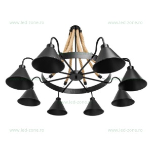 Lustra Rustic 8 Socluri E27 LZ7066 - Img 3