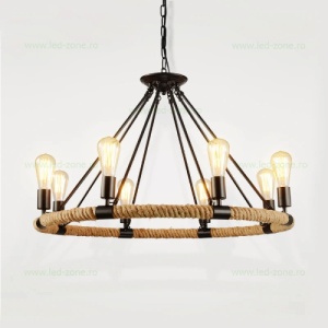 Lustra Rustic 8 Socluri E27 LZ8456-8P - Img 3