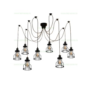 Lustra Spider 8 Socluri E27 Vintage 2