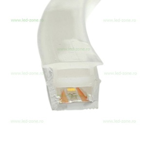 Neonflex LED 24V 7W/ML 12x10mm Incastrat Rola 5m - Img 3