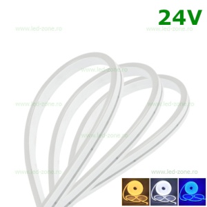 Neonflex LED Ultra Slim 24V 8W/ML 5x10.5mm Diverse Culori IP65 - Img 1
