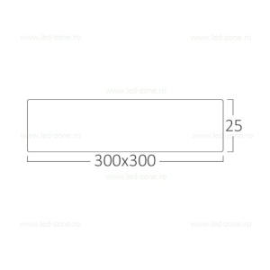 Panou LED 26W Patrat 30x30cm Aplicat CCT - Img 2