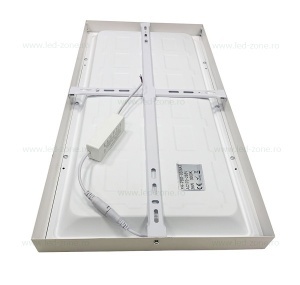 Panou LED 36W 60x30cm Aplicat Argintiu Backlight