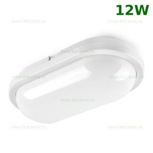 Plafoniera LED 10W Exterior Ovala Alba
