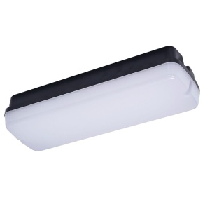 Plafoniera LED 12W Exterior Dreptunghiulara Neagra
