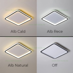 Plafoniera LED 80W Patrata 3 Functii Dimabila cu Telecomanda - Img 4