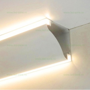Profil Aluminiu Aplicat 90 Grade Iluminare Dubla 3M 9.6MM
