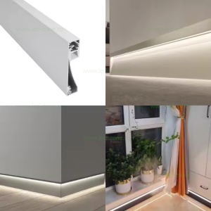 Profil Aluminiu Aplicat Dispersor Mat 2M 12MM Plinta  - Img 5