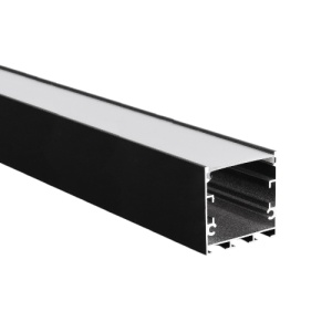 Profil Aluminiu Aplicat Negru Dispersor Alb 2M 32MM