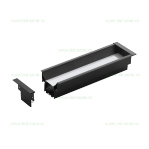 Profil Aluminiu Incastrat Dispersor Mat 1M 34MM - Img 4