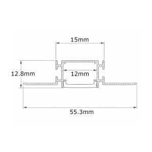 Profil Aluminiu Incastrat Sub Tencuiala 2M Flexibil 2 Directii 12MM