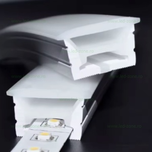 Profil Flexibil Incastrat Silicon Mat 20x10mm - Img 2