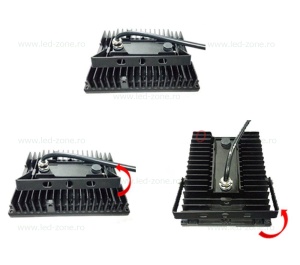 Proiector LED 100W 220V Slim Negru Pro 808 - Img 2