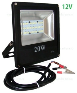 Proiector LED 20W Slim SMD 12V Alimentare Clesti