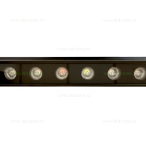 Proiector LED 24W 220V Liniar 100cm RGB Telecomanda Slim Premium - Img 4