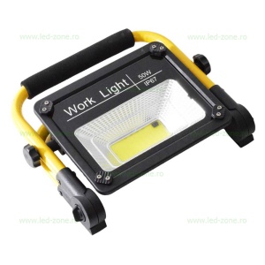 Proiector LED 50W COB Acumulator USB Solar - Img 2