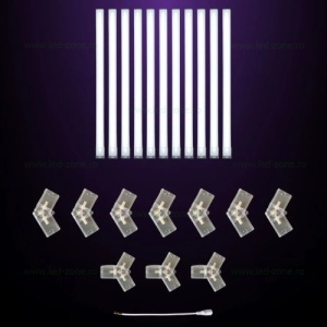 Set 2 Hexagoane LED Honeycomb 77W Tuburi 440mm - Img 4