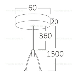 Set 2 Tiranti Suspendare Corp LED 45W Alb 120cm CCT - Img 3