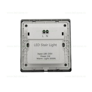 Spot LED 1W Patrat Negru Trepte Senzor LZ2980 - Img 2