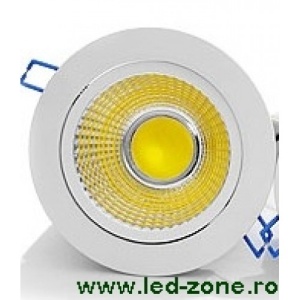 Spot LED 20W COB Rotund Mobil Alb - Img 1