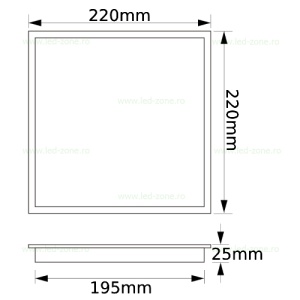 Spot LED 24W Patrat Alb Ignifug - Img 3