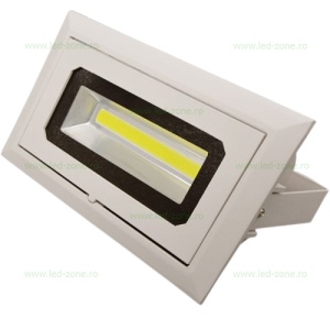 Spot LED 30W COB Dreptunghiular Mobil Alb - Img 3