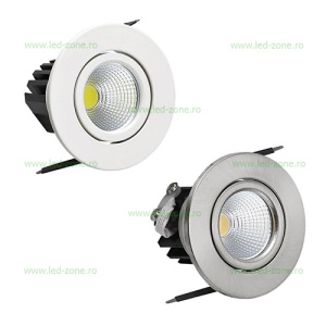 Spot LED 3W COB Rotund Mobil Argintiu Sara - Img 3