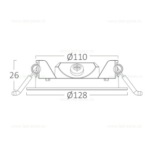 Spot LED 6W Rotund Incastrat Dimabil CCT IP40 - Img 8