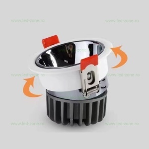 Spot LED 7W COB Rotund Mobil Alb - Img 6