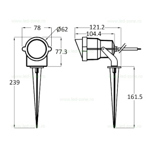 Spot LED Exterior 9W Rotund 220V Montaj Gradina - Img 4