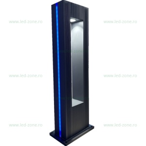 Stalp Gradina 7.5W cu Contur Albastru 60cm