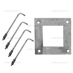 Stalp Iluminat Octogonal Galvanizat 9M cu Flansa 200/280 2B - Img 4