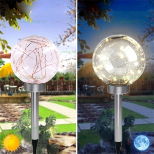 Stalp LED Gradina Solar Glob D200mm