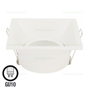 Suport Incastrat 1 Bec Spot LED GU10 Patrat MEYAN - Img 2