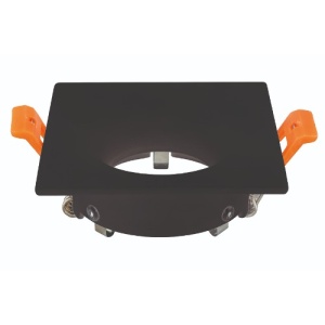 Suport Incastrat 1 Bec Spot LED GU10 Patrat Negru KARANFİL