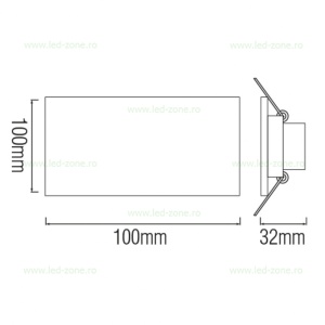 Suport Incastrat 1 Bec Spot LED GU10 PETUNYA - Img 5