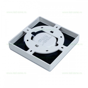 Suport Montaj Aplicat Spot LED 22W Patrat Frameless 3in1 - Img 2