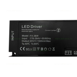 Sursa Slim 24V 36W Pentru Iluminat Banda LED Rafturi cu Senzor - Img 2