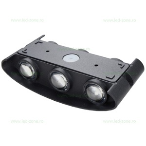 Aplica LED 2x3W Exterior Negru LZ2056-6 RGB Static