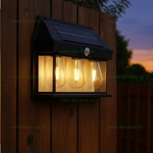 Aplica LED Exterior 3W LED Solara cu Senzor ALS01 - Img 2