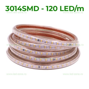 Banda LED 3014 120 SMD/ML Furtun Silicon 220V